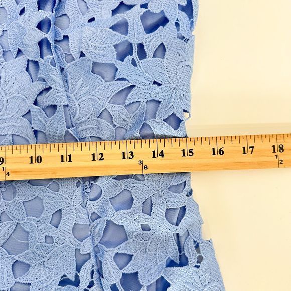 Antonio Melani Peggy Column Cut-Out Lace Sleeveless Sheath Midi Dress Sz 6. Blue - Picture 10 of 13